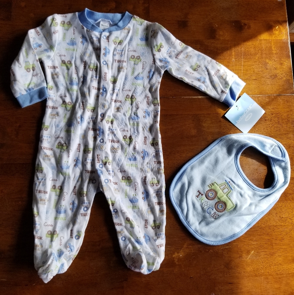 🌻2/ $20🌻 BabyGEAR Transportation Footie Pajamas